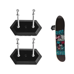 Atacado Plexiglass Skate Board Skate Deck Display Art Rack Armazenamento Wall Mount Hanger