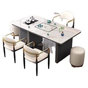Juego de Mesa de Té de Piedra Integrada, Estilo Moderno y Minimalista, para Sala de Estar, Oficina o Balcón - Product Image 3