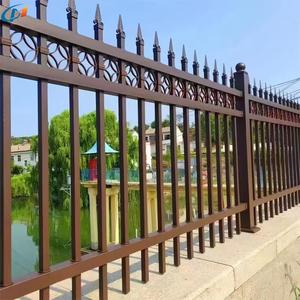 <span class=keywords><strong>Prix</strong></span> d'usine en fer forgé soudé traité thermiquement clôture murale décorative galvanisée lance clôture maison jardin utilisé - Product Image 6