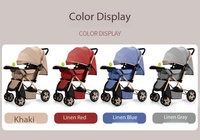 Poussette bébé réversible, pliable et légère, adaptée pour la position assise ou allongée.