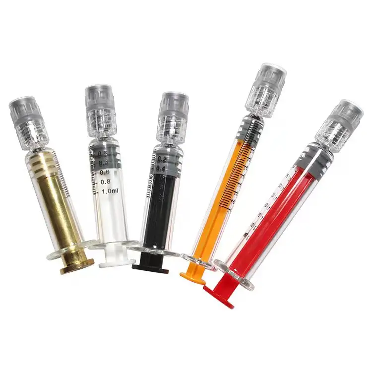 卸売0.5ml 1ml 2ml 3ml 5mlガラス注射器プレフィルルアーロック1mlガラス注射器プロフェッショナル使い捨て注射器