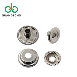 Tùy Chỉnh In Ấn 15 Mm Nickel Mạ Vòng Báo Chí Mùa Xuân Bốn Phần Brass Snap Nút Cho Quần Áo Da - Product Image 1