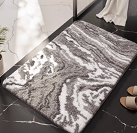 Tapis absorbant pour salle de bain, tapis floqué pour hôtel et maison, tapis d'entrée de toilettes, épais, antidérapant, adapté aux animaux domestiques, antimicrobien