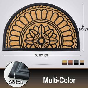 Tappeto ingresso antiscivolo, tappetino in gomma mezzo tondo <span class=keywords><strong>per</strong></span> <span class=keywords><strong>esterni</strong></span> - Product Image 2