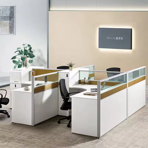 Estaciones de <span class=keywords><strong>Trabajo</strong></span> de Oficina Personalizadas para Equipos de 2, 4 y 6 Personas, Escritorios Modulares con Privacidad para <span class=keywords><strong>Call</strong></span> <span class=keywords><strong>Center</strong></span>, Uso en Oficinas de Diseño Abierto - Product Image 2