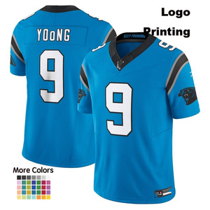 New Unisex Cao cấp Tùy Chỉnh Bóng Đá Mỹ Jersey Thêu Bộ Cộng Với Kích Thước Ngắn Tay Áo Mùa Hè 100% Polyester <span class=keywords><strong>Panthers</strong></span> - Product Image 1