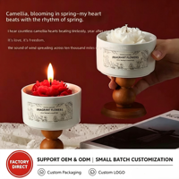 Lilin Aroma Mawar Desain Unik - Lilin Kedelai Bunga Keramik Mewah Grosir dalam Kotak Hadiah Putih untuk Pernikahan & Dekorasi Rumah