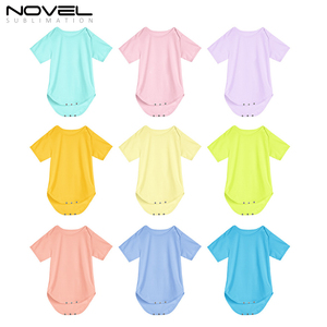 Mode Blancs Couleurs Polyester Coton Sensation Sublimation Personnalisée À Manches Courtes Bébé Body Peau Tactile 0-24 <span class=keywords><strong>Mois</strong></span> Body Suit - Product Image 3