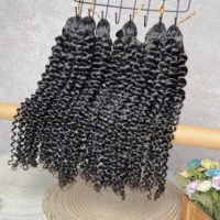 Miracle Knots Tresses au crochet bouclées effet eau profonde en cheveux naturels, légères, noir naturel, vente en gros usine