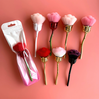 Outil cosmétique unique Pinceau à fard à joues Poudre Rose Pinceaux de maquillage de luxe de marque privée en forme de fleur