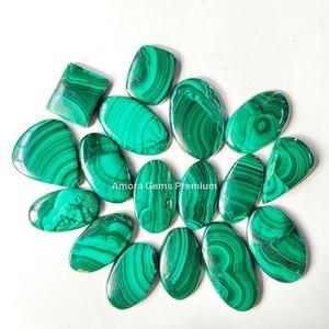 Piedra preciosa suelta cabujón de malaquita natural para la fabricación de joyas, piedra pulida de color verde profundo, ideal para colgantes de anillos - Product Image 5