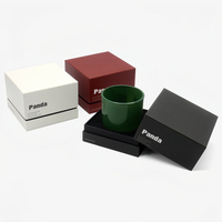 Boîte cadeau de luxe personnalisée en carton rigide vide pour pots de bougies parfumées avec insert