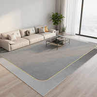 Tapis en polyester pour salon, style crème, tapis de canapé moderne, lavable, essuyable, antidérapant, chambre à coucher, chevet, luxe léger, haut de gamme