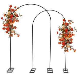 Stand backdrop lengkung emas 7,2FT & 6,6FT, rangka lengkung logam untuk dekorasi pernikahan, pesta, ulang tahun, dan acara lainnya - Product Image 3