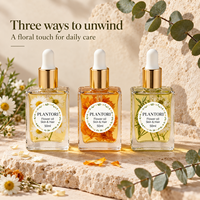 Huile multi-usage pour cheveux, visage et corps à base de fleurs séchées personnalisées 15 ml, vente flash, 100% pure, naturelle et biologique, à la camomille et à la lavande.
