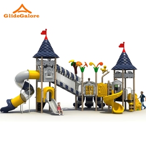 Parco divertimenti GlideGalore giostre grande gioco scivolo per bambini attrezzature parco giochi all'aperto castello scivolo di plastica - Product Image 5