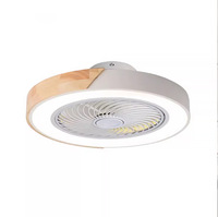 Ventilateur de plafond blanc crème à 5 pales avec lumière LED intégrée, télécommande, moteur silencieux réversible, tige de suspension, moderne, pour chambre à coucher, salon, maison