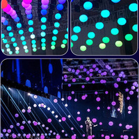 Lampes LED suspendues en verre, équipement d'éclairage de scène 3D pour mariage, KTV, bar