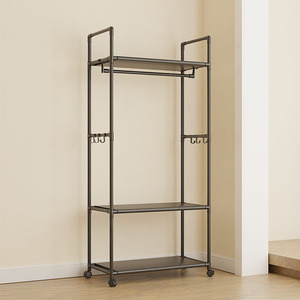 Floor-standing <strong>Simple</strong> Multifunctional Carbon Steel Eco Friendly <strong>Modern</strong> Coat Rack Storage <strong>Shelf</strong> Household Dormitory Clothes - Product Image 3