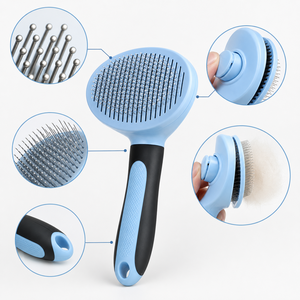 Cepillo de Masaje 2 en 1 Personalizado para Perros y Gatos y Peine para Eliminar el Pelo / Cepillo para el Cuidado de Gatos - Adecuado para Mascotas Peludas y de Pelo Largo - Product Image 3