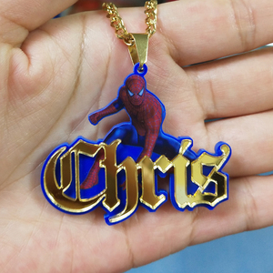 Personalized <strong>Kids</strong> Nameplate Jewelry Colorful Acrylic Pendant <strong>Necklace</strong> Custom Cute Girls Cartoon Character <strong>Name</strong> Letter <strong>Necklaces</strong> - Product Image 2