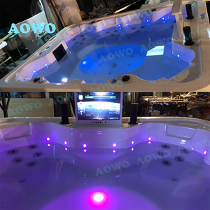 Vasche idromassaggio per 8 persone e funzione yacuzzi spa all'aperto con jakuzy TV idroterapia <span class=keywords><strong>piscine</strong></span> termali jacouzi giardino esterno <span class=keywords><strong>piscine</strong></span> - Product Image 3