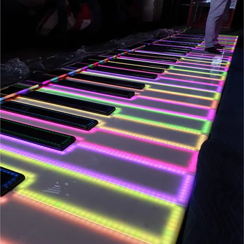 Hot sale 2020 interactive flooring led floor piano outdoor park decoration