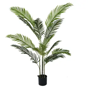 Simulação de planta bonsai planta artificial verde peças centrais de casamento para casa palmeira de alta qualidade