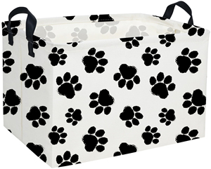 Dog Storage Basket Dog Paw Toy Bin Cute Toy Storage Basket Organizer <b>Box</b> Kids <b>Gift</b> Basket <b>Empty</b> Rectangular Room Decor <b>for</b> Home - Product Image 1
