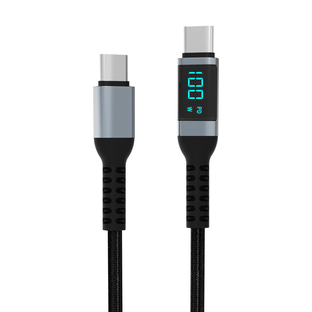 LED Display 100W USB Type C to USB C Cable 0.5/1.5/2m for iPhone 13 12 Pro Max iPad USB Charger Wire