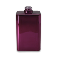 Flacons de pulvérisation de brume fine en verre à sertir écologique de 50ml 100 ml avec logo personnalisé flacon de parfum vide carré violet