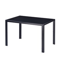 Nouvelle table à manger en verre trempé moderne et écologique avec chaises, ensemble de meubles pour la maison, petit appartement, hôtel, rectangulaire, 6 places