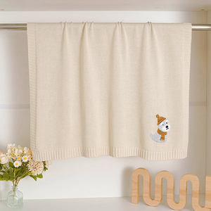 <span class=keywords><strong>Couverture</strong></span> douce en coton pour bébé Mimixiong avec motif de chien mignon de dessin animé, compagnon confortable pour la petite enfance - Product Image 4