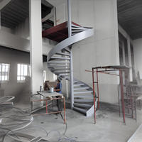 Escalier en colimaçon moderne en métal, sur mesure, intérieur/extérieur, en acier galvanisé, escaliers rotatifs, décoration de villa et de maison