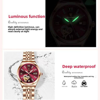POEDAGAR 320 Nouvelle montre étanche avec éclairage nocturne, montre décontractée pour femme, bracelet en acier inoxydable, mouvement à quartz, montre sélectionnée comme cadeau