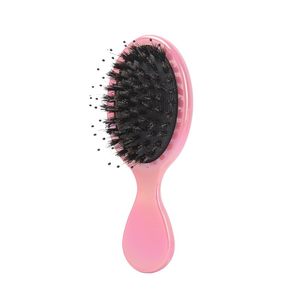 Wholesale Factory Hot Selling Cute Mini Hairbrush Smooth <b>Bristle</b> Paddle Massage Cheap Pink Salon Baby <b>Hair</b> <b>Brush</b> - Product Image 1