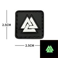 Brassard 3D en PVC avec Velcro, motif Valknut Vikings Rune Norvège Odin, pour le moral, transfrontalier