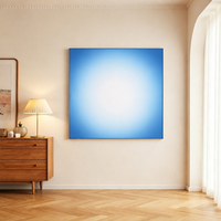 Vente en gros de peinture murale carrée ultra-fine à LED avec lumière ambiante bleue Azure, effet ciel bleu, pour la décoration de chambre à coucher