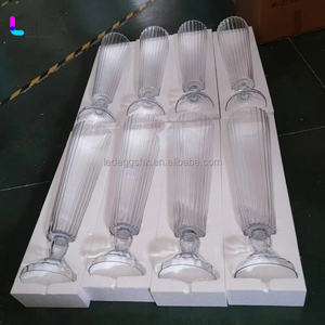 Jarrón de Flores Alto de Vidrio Transparente de Alta Calidad LEDA, Centro de Mesa para Bodas, Decoración para Eventos - Product Image 2