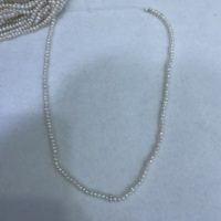 3-4mm 36cm Near Round Little Flaw White Freshwater Pearl Strand