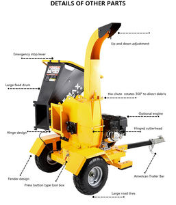 Trituradora de Madera de Gasolina de 5 Pulgadas y 15 HP de Alto Rendimiento para Uso Doméstico, Nueva, con Certificación CE - Product Image 5