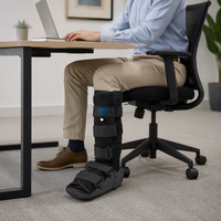 Botte de soutien de la cheville durable et ambidextre - Semelle large antidérapante en TPR pour la protection des blessures chez les enfants et les adultes