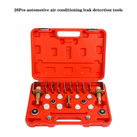 Kit de détection de fuites de climatisation automobile et adaptateurs de rinçage pour test de fuites de climatisation de voiture