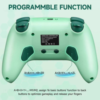 Motor de vibración dual programable, seis giroscopios, anillo RGB, controlador de juego inalámbrico BT para NS Switch/IOS/Android/Windows PC/TV Box