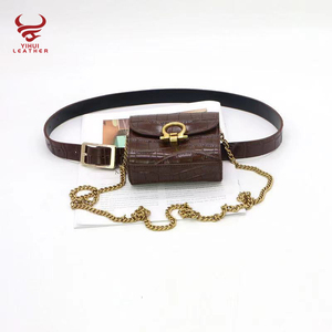 Cinturón de moda Ins, gran oferta, bolso de mujer, Cinturón desmontable, Mini Cadena de cuero, riñonera - Product Image 3