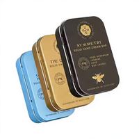 Boîte en métal rectangulaire personnalisée avec couvercle à charnière, finition laquée, logo personnalisé, conteneur de rangement cosmétique, bonbons, menthes, outils de maquillage