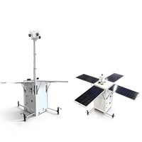 Torre de CCTV Solar Cúbica de 20 pies con Altura Ajustable y Cámaras Opcionales para Seguridad Temporal