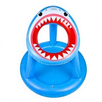 Panier de basket gonflable en forme de requin, modèle HC852, en PVC, pour intérieur et extérieur, enfants et adultes, plage, approvisionnement transfrontalier