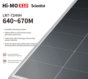 แผงโซลาร์เซลล์ Longi Solar Hi-mo X10 กำลังไฟ 640w 650w 655w 660w 665w 670w แบบ N-type 144 เซลล์ Hi Mo X10 640~670W แบบ Half Cell - Product Image 4
