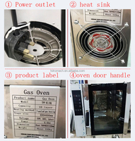 Four à pizza et pâtisserie à gaz, machine à cuire les biscuits, fours à pain, four à pizza à air chaud à circulation forcée